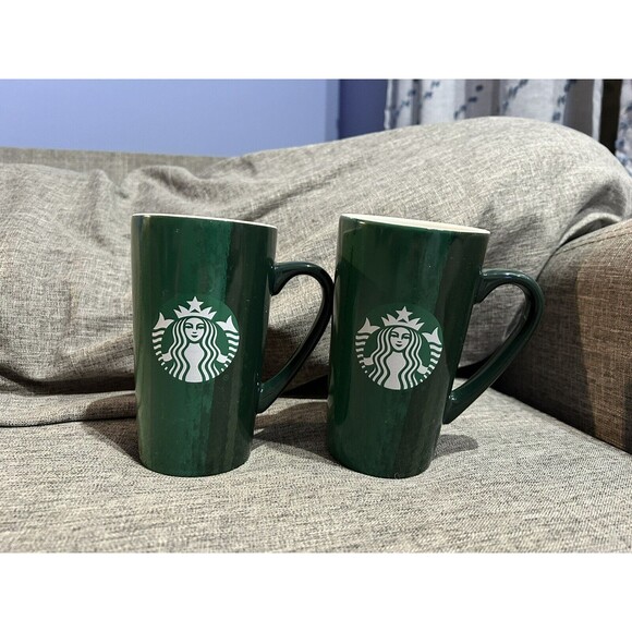Starbucks 16 Oz Red Green Coffee Mugs 2021 Cup Mermaid Siren Logo - Picture 1 of 6